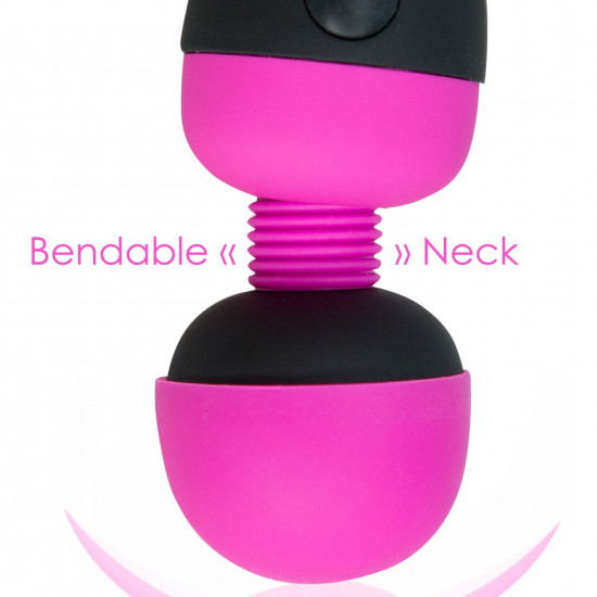 Вибромассажер PalmPower Recharge Pink, перезаряжаемый, гибкая головка, тревел-замок