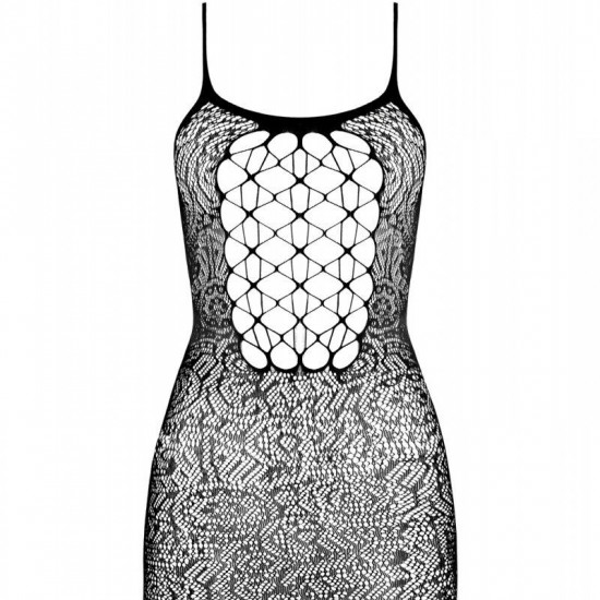 Ажурное мини-платье на тонких бретелях Passion BS096 One Size, red, плетение на груди