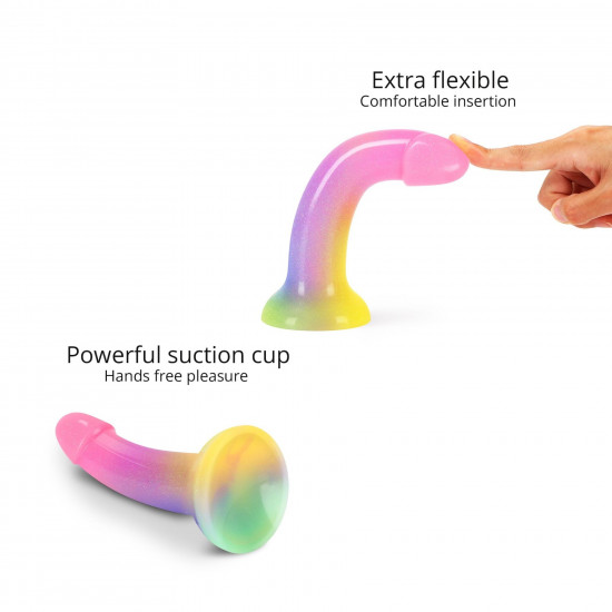 Дилдо с градиентом и блестками Love To Love Dildolls — Stargazer, ультрамягкий