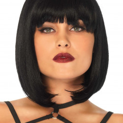 Коротка перука каре з чубчиком Leg Avenue Short natural bob wig, чорна