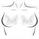 Пэстис-бабочки из кристаллов Leg Avenue Chrysallis nipple sticker, наклейки, светятся в темноте