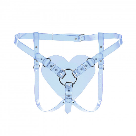 Трусики Сердце для страпона Feral Feelings - Hearts Strap-on Belt Trasparent