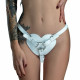 Трусики Сердце для страпона из натуральной кожи Feral Feelings - Hearts Strap-on Belt White