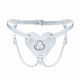 Трусики Сердце для страпона из натуральной кожи Feral Feelings - Hearts Strap-on Belt White
