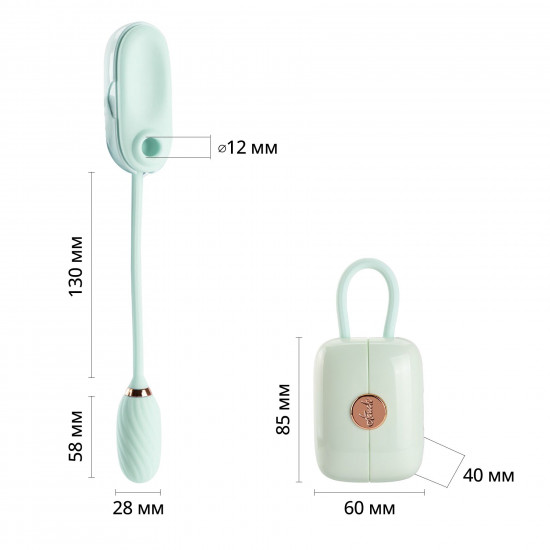 Вакуумный клиторальный стимулятор Otouch Louis Vibrate Teal с виброяйцом, в кейсе