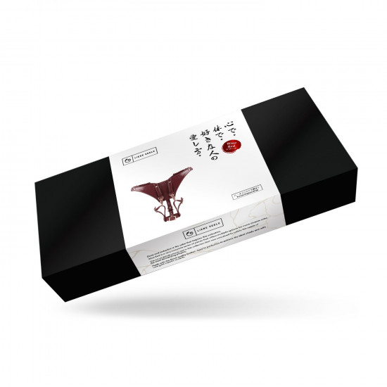 Кожаные трусики для вибратора Liebe Seele Wine Red Forced Orgasm Strop, полностью регулируемые