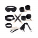 Набор Liebe Seele Stary Nights 7pcs Bondage Kit, фиксаторы, ошейник с поводком, кляп, флоггер, маска