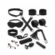 Набор Liebe Seele Black Lace and Neoprene 11pcs Bondage Kit, анальная пробка с кристаллом, вибропуля