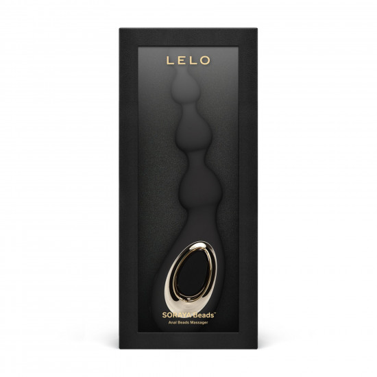Анальные бусы с вибрацией LELO Soraya Beads Black, разный диаметр бусин, 8 режимов
