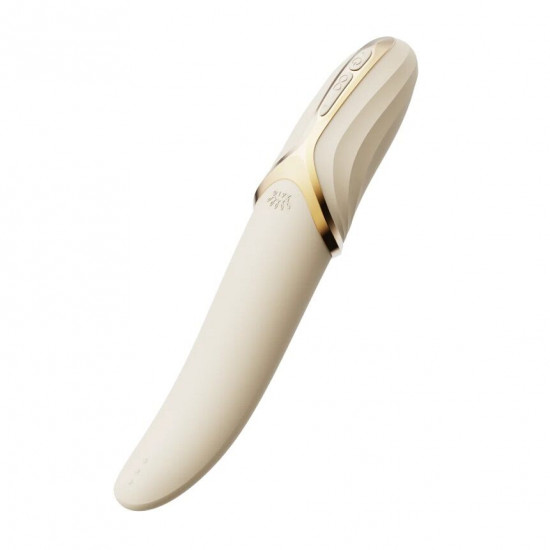 Вибратор Zalo – EVE Ivory White, вибрация + ротация, имитация язычка, подогрев до 39 °C