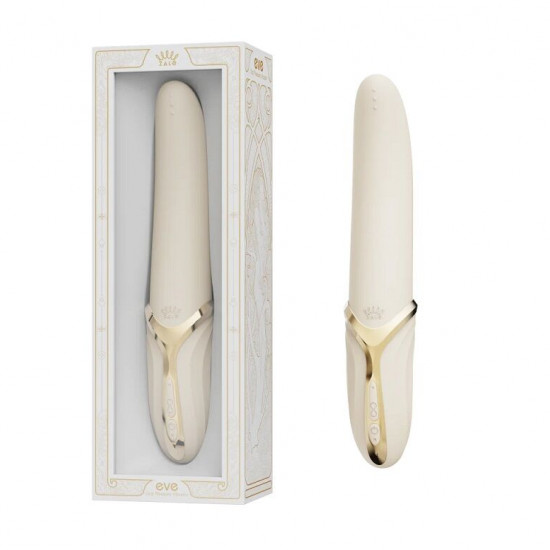 Вибратор Zalo – EVE Ivory White, вибрация + ротация, имитация язычка, подогрев до 39 °C
