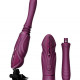 Компактная смарт секс-машина Zalo – Sesh Velvet Purple, 2 насадки, пульт ДУ, кристалл Swarovski