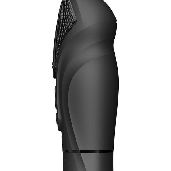 Компактная смарт секс-машина Zalo – Sesh Obsidian Black, 2 насадки, пульт ДУ, кристалл Swarovski