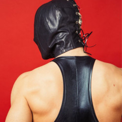 Закритий шкіряний капюшон D&A Deprivation mask Leather