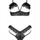 Эротический комплект Passion DOLLY SET, L/XL, black, с открытыми чашками