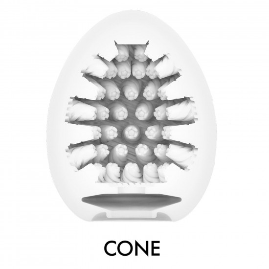Мастурбатор-яйцо Tenga Egg Cone, плотный TPE, пробник лубриканта 5 мл