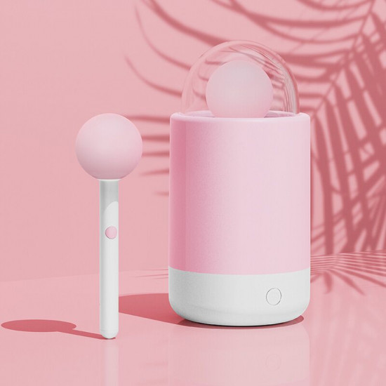 Вибратор-конфетка на палочке KISSTOY Pink Pop, зарядный кейс-ночник, 10 режимов вибрации