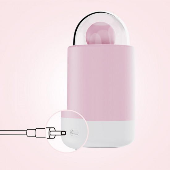 Вибратор-конфетка на палочке KISSTOY Pink Pop, зарядный кейс-ночник, 10 режимов вибрации