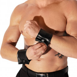 Чоловічі браслети з потайним гаманцем Noir Handmade H075, пара, під латекс, потайна блискавка