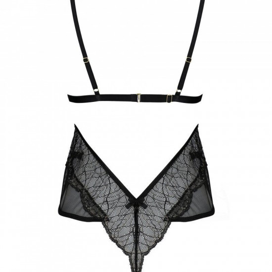 Боди Passion AMBERLY BODY black, S/M, открытая спина, низ стринги