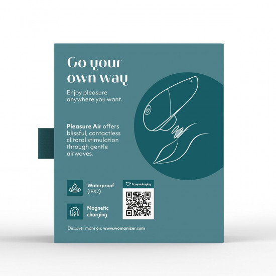 Вакуумный клиторальный стимулятор Womanizer Liberty 2 Dark Petrol, 8 режимов, магнитная крышечка