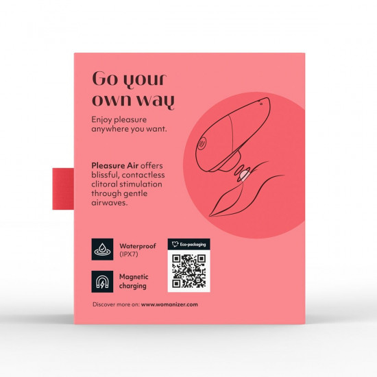 Вакуумный клиторальный стимулятор Womanizer Liberty 2 Vibrant Rose, 8 режимов, магнитная крышечка