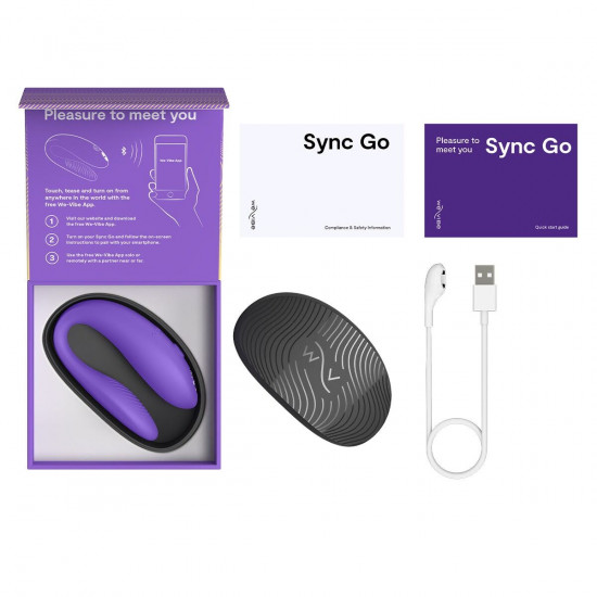 Смарт-вибратор для пар We-Vibe Sync GO Light Purple, тревел-кейс, пульт ДУ