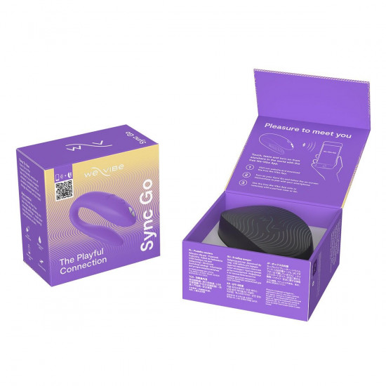 Смарт-вибратор для пар We-Vibe Sync GO Light Purple, тревел-кейс, пульт ДУ