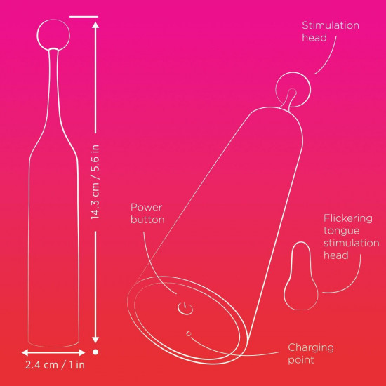 Клиторальный стимулятор Romp Pop, съемная насадка, высокочастотный