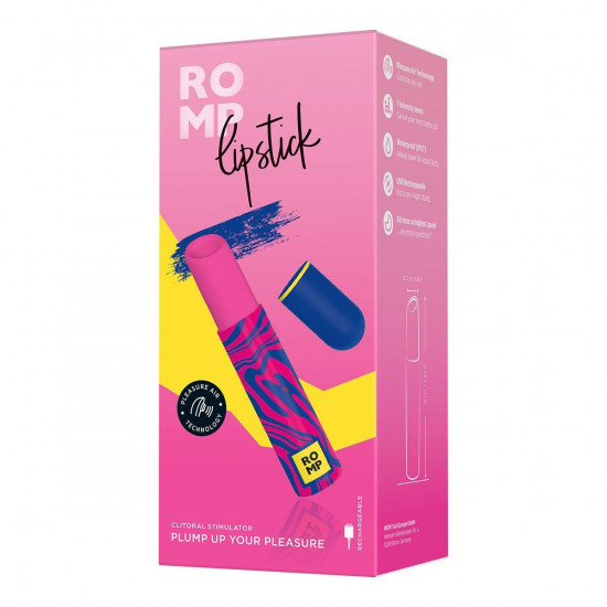 Вакуумный клиторальный стимулятор-помада Romp Lipstick, 7 уровней интенсивности