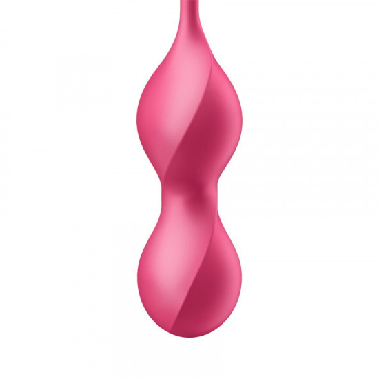 Вагинальные смарт-шарики с вибрацией Satisfyer Love Birds 2 Connect App Red, 86 г, пульт ДУ