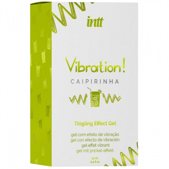 Жидкий вибратор Intt Vibration Caipirinha  (15 мл), густой гель, очень вкусный, действует до 30 мин