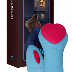 Вібратор у трусики FairyGasm HeartGem blue, на магніті, пульт ДК