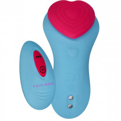 Вібратор у трусики FairyGasm HeartGem blue, на магніті, пульт ДК