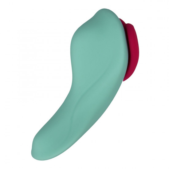 Вибратор в трусики FairyGasm HeartGem green, на магните, пульт ДУ