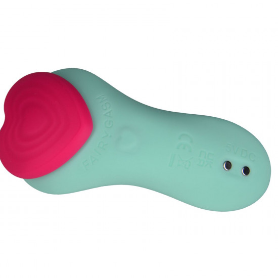 Вибратор в трусики FairyGasm HeartGem green, на магните, пульт ДУ