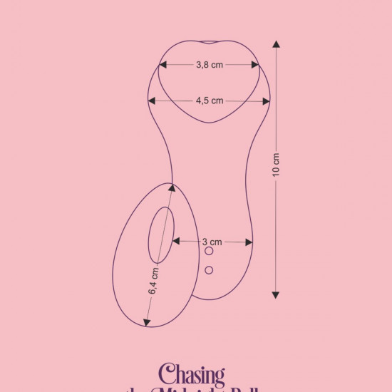 Вибратор в трусики FairyGasm HeartGem violet, на магните, пульт ДУ