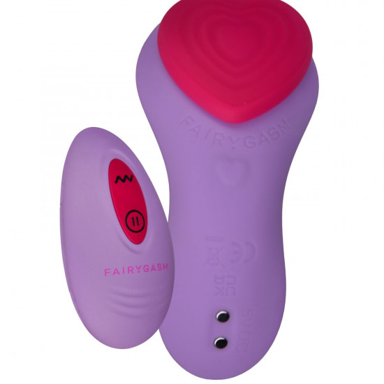 Вибратор в трусики FairyGasm HeartGem violet, на магните, пульт ДУ
