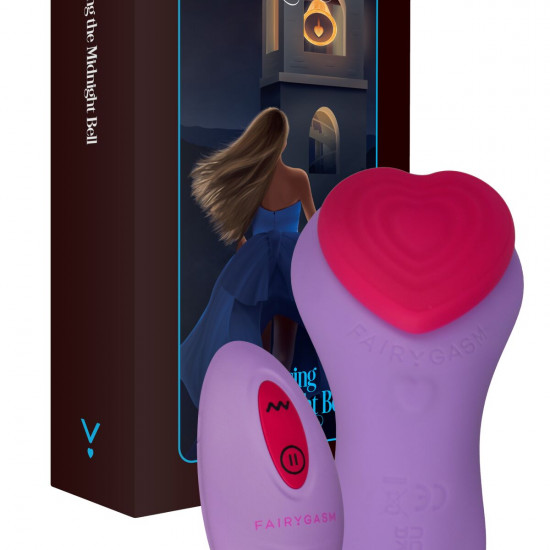 Вибратор в трусики FairyGasm HeartGem violet, на магните, пульт ДУ