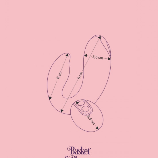 Вибратор для пар FairyGasm PleasureBerry blue, зарядный кейс, пульт ДУ