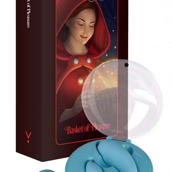 Вибратор для пар FairyGasm PleasureBerry blue, зарядный кейс, пульт ДУ