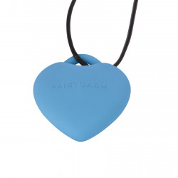 Мінівібратор «Сердечко» FairyGasm PleasureStone blue, 9 режимів, на шнурку