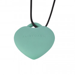 Мінівібратор «Сердечко» FairyGasm PleasureStone green, 9 режимів, на шнурку