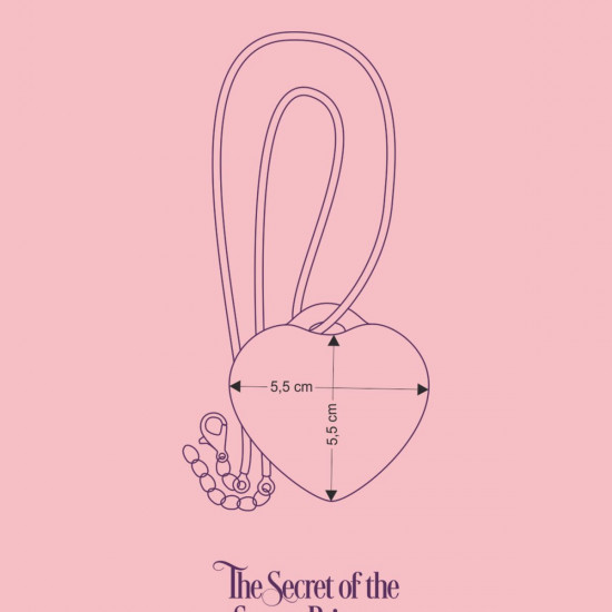 Мини-вибратор «Сердечко» FairyGasm PleasureStone violet, 9 режимов, на шнурке