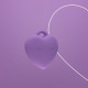 Мини-вибратор «Сердечко» FairyGasm PleasureStone violet, 9 режимов, на шнурке