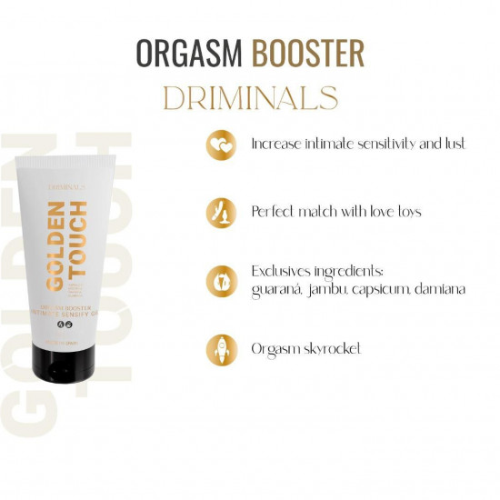 Возбуждающий гель для клитора Driminals Golden Touch Orgasm Booster, 30 мл, разогрев и покалывание