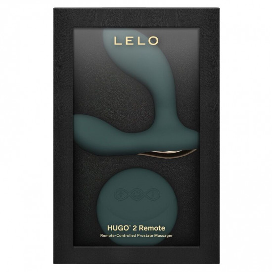 Массажер простаты LELO Hugo 2 Remote Green, 2 мотора, очень мощный, пульт ДУ