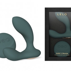 Масажер простати LELO Hugo 2 Remote Green, 2 мотори, дуже потужний, пульт ДК