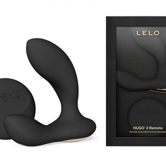 Массажер простаты LELO Hugo 2 Remote Black, 2 мотора, очень мощный, пульт ДУ