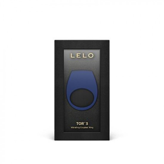 Эрекционное кольцо с вибрацией LELO Tor 3 Base Blue, управление со смартфона